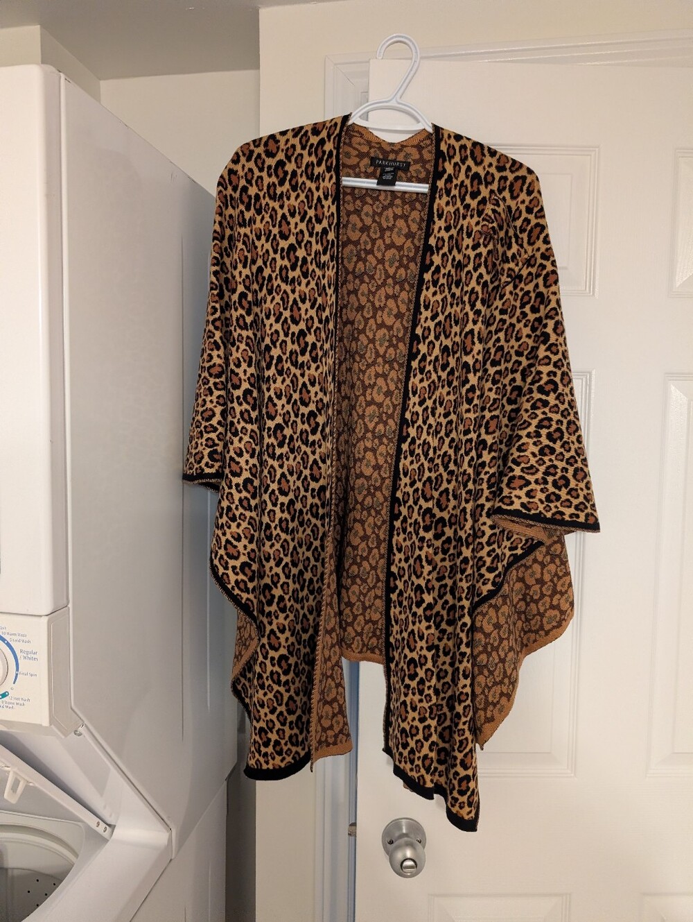 Parkhurst Leopard Print Open Cardigan - Brown & Black